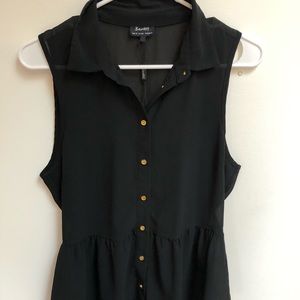 Black bardot dress up shirt